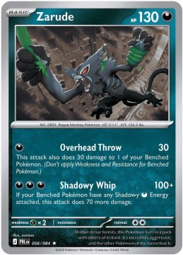 Zarude HOLO #56 Pokemon Pitch Black 