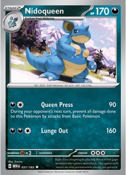 Nidoqueen REVERSE HOLO #31 - Pokemon Scarlet & Violet 151