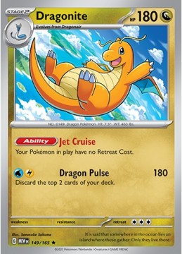 Dragonite REVERSE HOLO #149 - Pokemon Scarlet & Violet 151