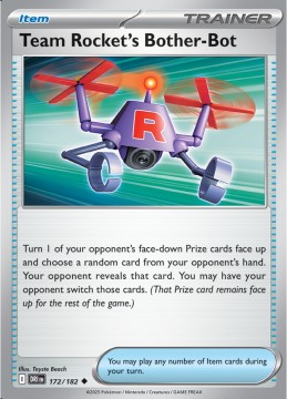 Team Rocket's Bother-Bot REVERSE HOLO #172 - Pokemon Destined Rivals