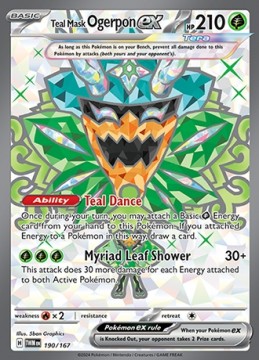 Teal Mask Ogerpon EX #190 - Pokemon Twilight Masquerade