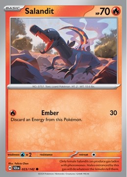 Salandit REVERSE HOLO #23 - Pokemon Stellar Crown