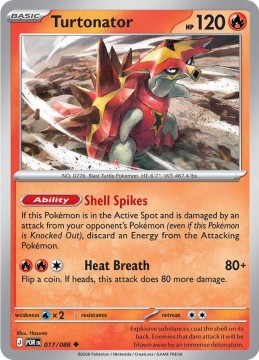 Turtonator REVERSE HOLO #17 - Pokemon Perfect Order