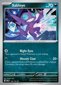 Sableye HOLO #136 - Pokemon Paldea Evolved