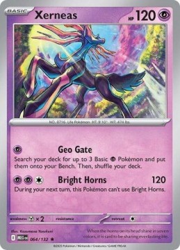 Xerneas REVERSE HOLO #64 - Pokemon Mega Evolution