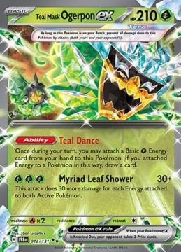 Teal Mask Ogerpon EX #12 - Pokemon Prismatic Evolutions