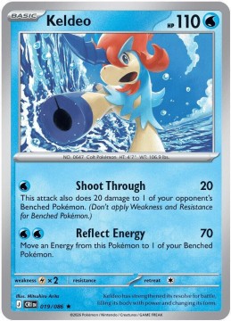 Keldeo REVERSE HOLO #19 - Pokemon Chaos Rising