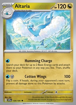 Altaria REVERSE HOLO #134 - Pokemon Surging Sparks