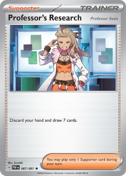 Professor's Research REVERSE HOLO #87 - Pokemon Paldean Fates