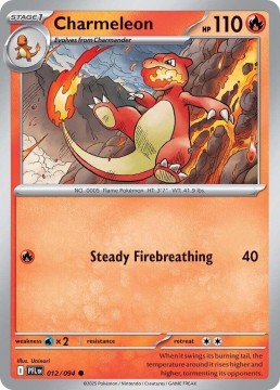 Charmeleon REVERSE HOLO #12 - Pokemon Phantasmal Flames