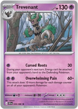 Trevenant HOLO #39 - Pokemon Chaos Rising