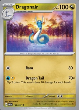 Dragonair #158 - Pokemon Obsidian Flames