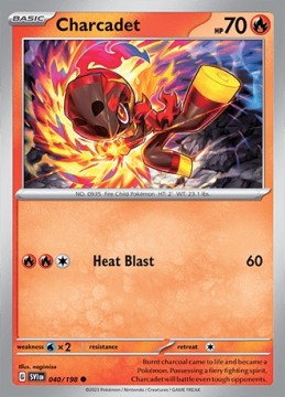Charcadet REVERSE HOLO #40 - Pokemon Scarlet & Violet