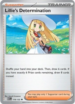 Lillie's Determination REVERSE HOLO #119 - Pokemon Mega Evolution