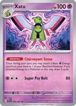Xatu HOLO #26 - Pokemon Paldean Fates