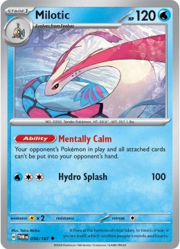 Milotic REVERSE HOLO #50 - Pokemon Twilight Masquerade