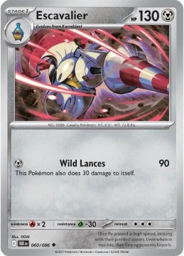 Escavalier REVERSE HOLO #60 - Pokemon Black Bolt