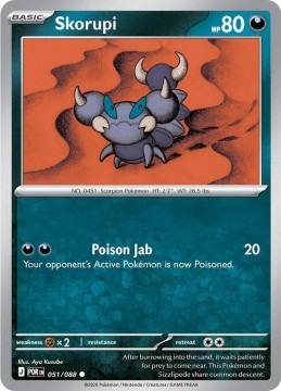 Skorupi REVERSE HOLO #51 - Pokemon Perfect Order