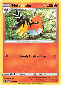 Fletchinder #28 - Pokemon Silver Tempest