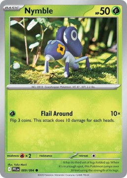 Nymble REVERSE HOLO #9 - Pokemon Phantasmal Flames 