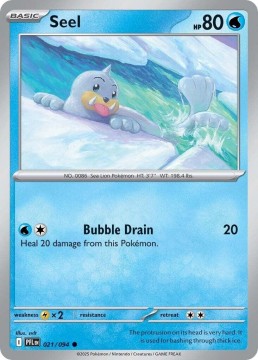 Seel REVERSE HOLO #21 - Pokemon Phantasmal Flames