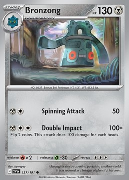 Bronzong REVERSE HOLO #127 - Pokemon Surging Sparks
